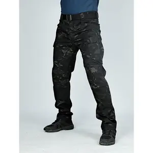 Men'sTacticalCargoPantswithMultiplePockets-Durable&BreathablePolyesterStraightLegFitforUrbanCommuteMenswearTrouserPlainBeige