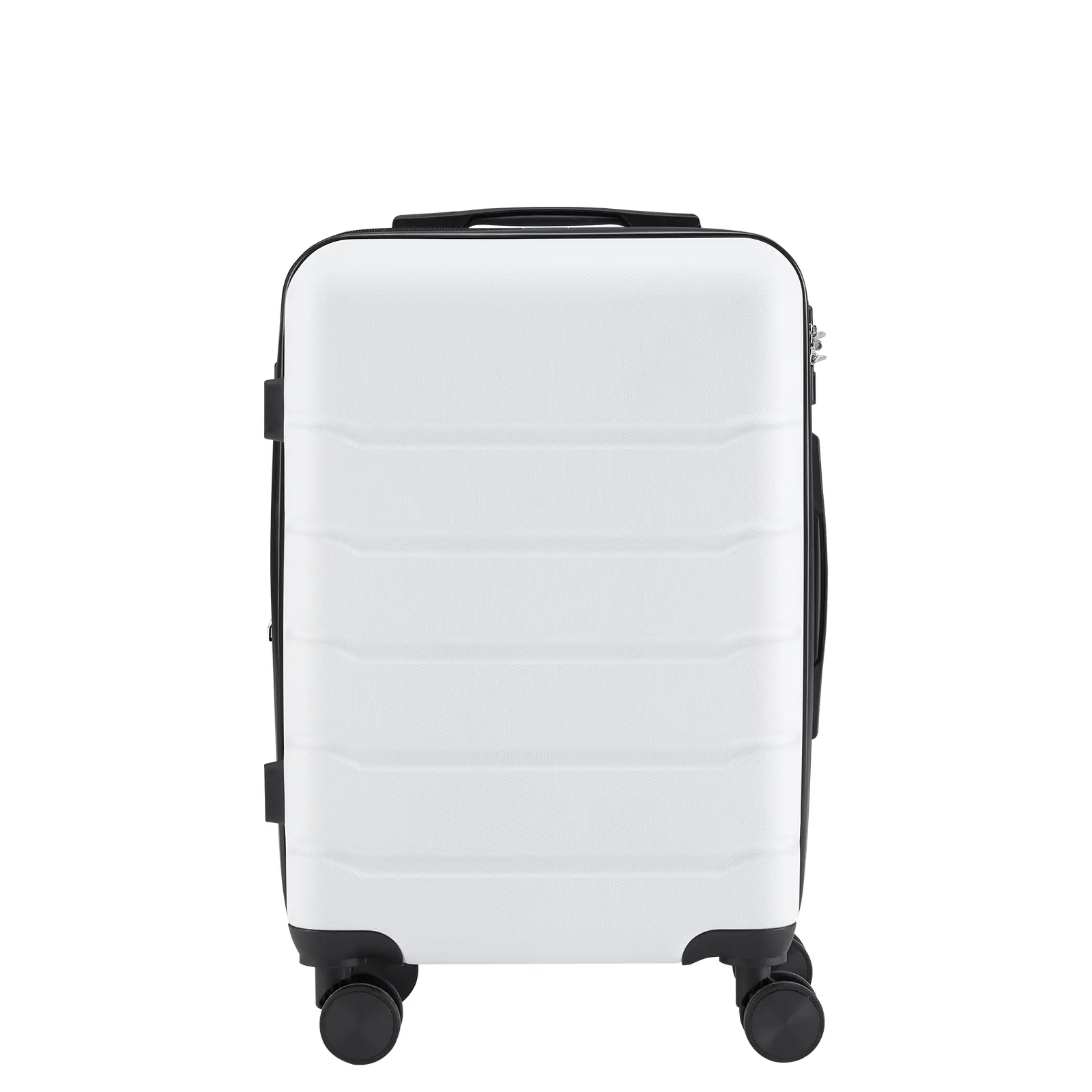 Hardside Luggage with Spinner Wheels - 20 Inch Expandable Suitcase, TSA Lock, Lightweight Hard Shell Carry On & Checked Luggage - Durable ABS/PC, 360° Silent Wheels - White