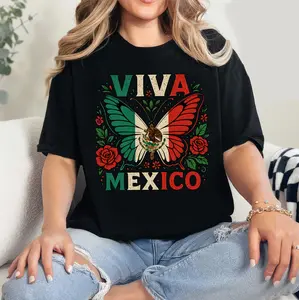 Viva Mexico T-Shirt, Mexican pride Shirt Full Color Full Size For Men and Women Comfort Cotton Top