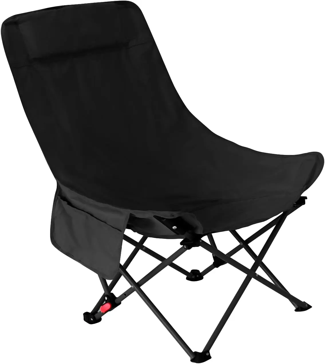 Adults' 2-Pack Foldable Outdoor Camping Chair - Adjustable-Back Fishing Chair with Pillow Design (Black), Outdoor Stuff For Adults