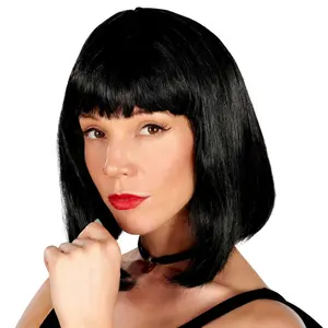 Black Bob Wig Costume Accessory