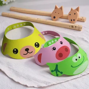 Baby Silicone Shower Cap Waterproof Anti-Slip Ear Protection Soft Elastic Comfortable Anti-Fall Anti-Leak Eye Protection Bath Hat for Newborn Infant Kids