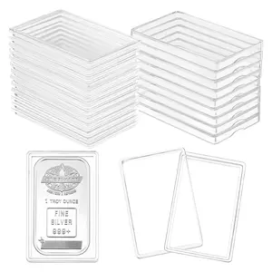 30Pcs Clear Acrylic Direct Fit Capsule 30x50mm for 1oz One Troy Ounce Silver Bar Protective Display Storage Container