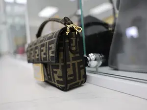 Pre-owned FENDI CANVAS Crossbody Bags MINI BAGUETTE