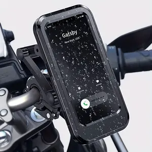 Waterproof Motorcycle Bike Mobile Phone Holder Support Universal Bicycle GPS 360° Swivel Adjustable Cellphone Mount for Gatsby New York USR