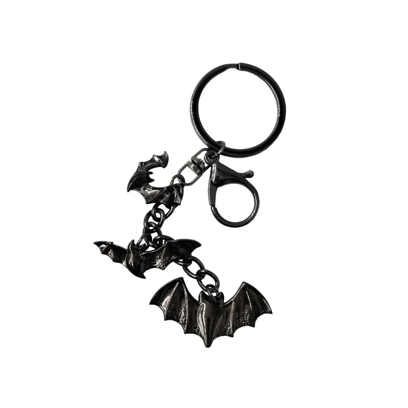 Flying Bats Charm Keychain