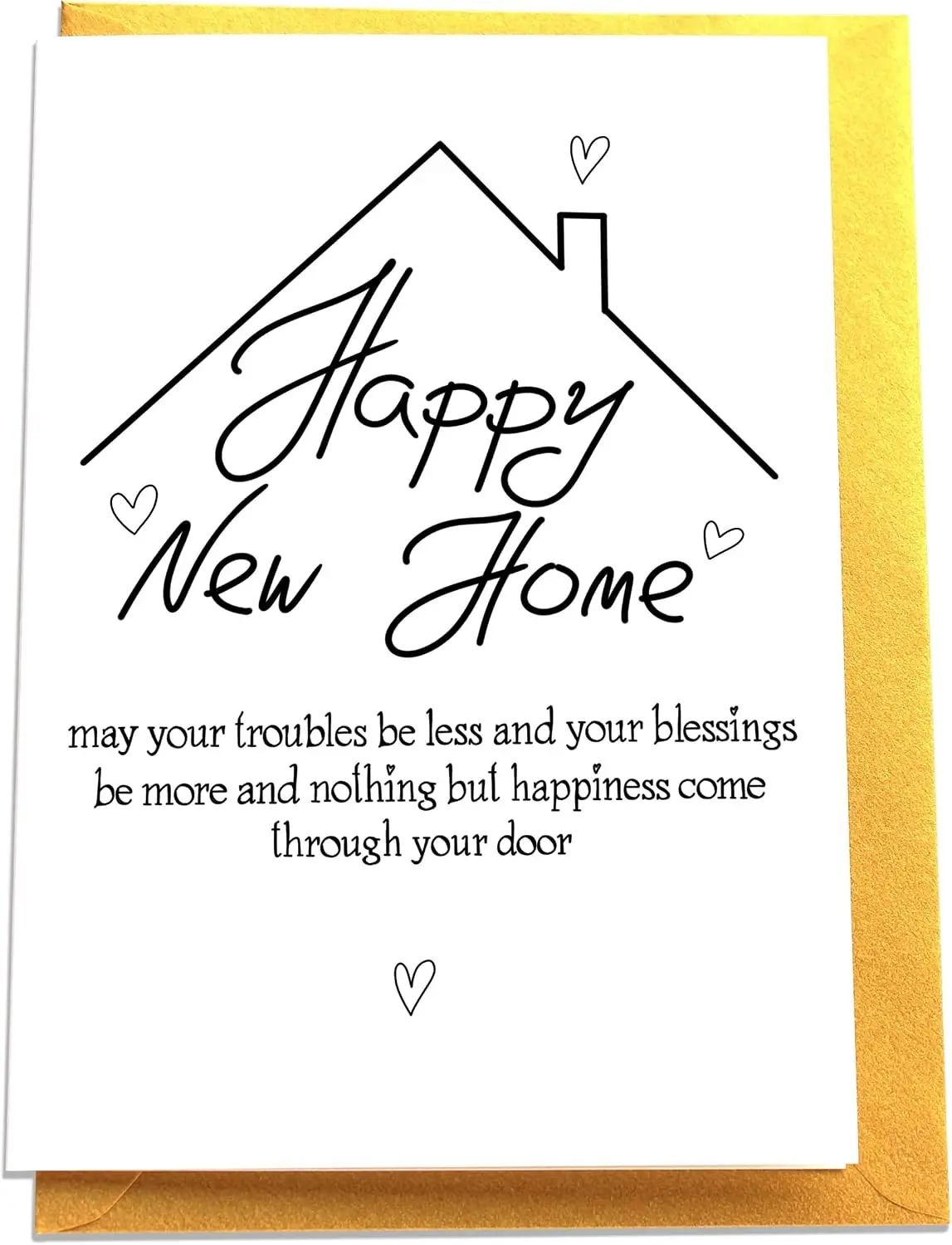 Happy New Home Congratulations, Funny and Sweet Housewarming Card, Irish Blessing, Welcome New Homeowner or Neighbor (1 CARD)