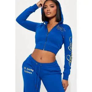 Tiger Lotus Ed Hardy Zip Front Hoodie - CobaltBlue E