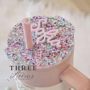 Confetti Tumbler Name Plate Acrylic