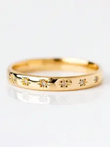 1 PC Pretty Cubic Zirconia Prong Ring For Women For Valentine's Day Gift Wedding Anniversary Party Jewelry