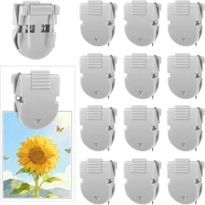 12pcs Cubicle Clips for Fabric Walls, Push Pin Clips, Cubicle Hooks, Cubicle Accessories, Fabric Panel Wall Clips, and Cubicle Pins for Hanging Photos, Notes, Memos