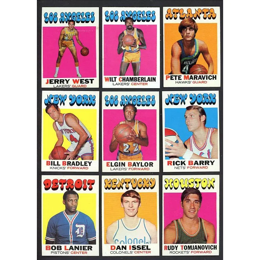 1971 Topps Set Lot 225 Diff Sharp Maravich Chamberlain 534146