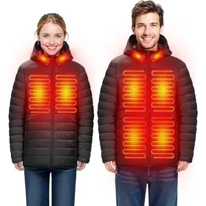 VEVOR Heated Jacket with 7.4V Battery Pack, Windproof and Lightweight Heating Coat, Winter Warm Outdoor Ski Coat