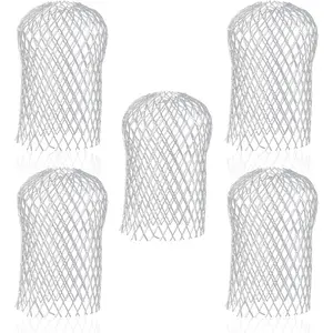 5Count Gutter Downspout Guards, 3.5 Inch Expandable Aluminum Downspout Gutter Guard Strainer Filter, Gutter Filter Strainer Protectors Stops Blockage Leaves Debris