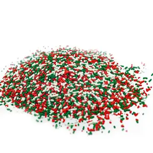 Green, Red and White Blend - Christmas Edible Sprinkles Mix for Decorating -  Available in 4 oz, 8 oz, and 12 oz Bags