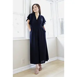 Petite Wide Leg Jumpsuit (Black)