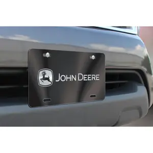 Chroma 002018 Black Acrylic 'John Deere' Inlay Tag License Plate