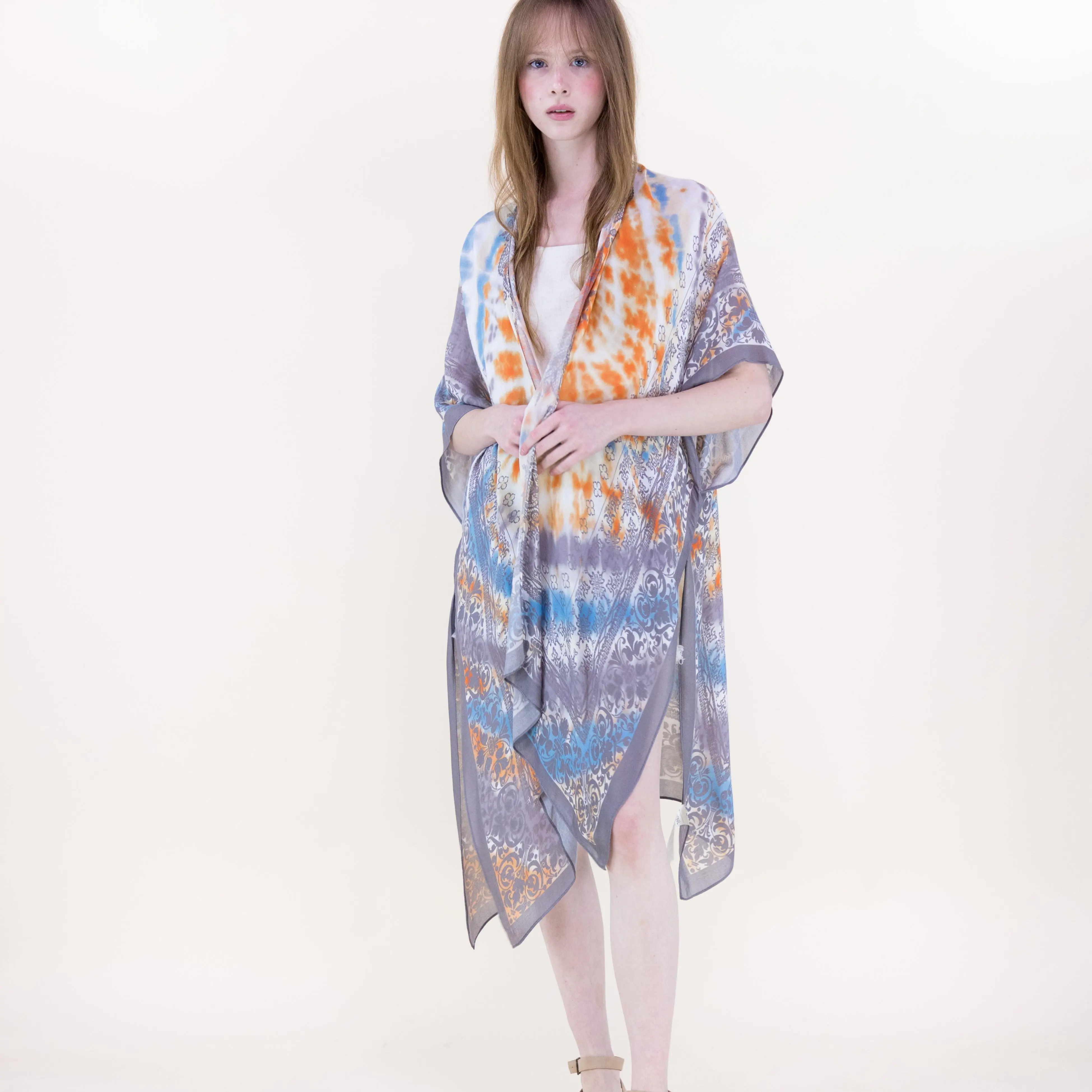 Orange Gray - Tie Dye