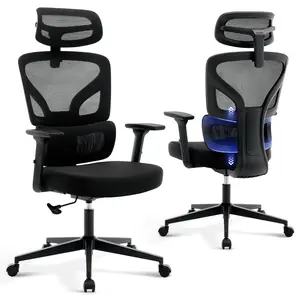 Garvee Ergonomic Office Chair with Adjustable Lumbar Support, High Back Mesh Computer Chair for Home, 3D Headrest Gaming Chair, Swivel Design for Comfort and Productivity