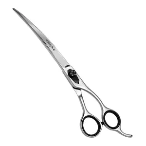 Regale 9.5-Inch Deluxe stylish Hand-Crafted Japanese Steel Barber Curved Shear For Afro and Beard