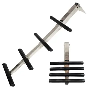 Marine City 4 Step Telescoping Ladder, Stainless Steel, Flip-Up, Anti-Slip Steps