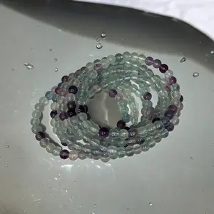 Fluorite Crystal Bracelet for Women and Men - Fashion Accessory for Increased Awareness, Improved Intuition and Stress Relief