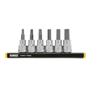 DEWALT 3/8” Drive SAE Hex Socket Set (6-Piece)