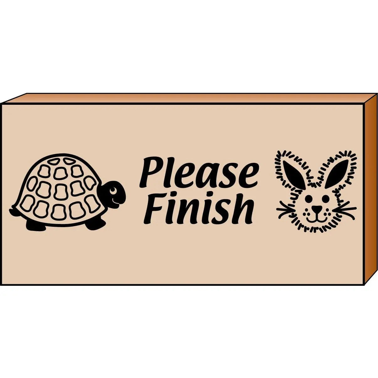 SHAPES ETC. Teacher's Rubber Stamp - Please Finish, Office Accessories for At Home Use, Encourages Good Work Habits & Positive Reinforcement