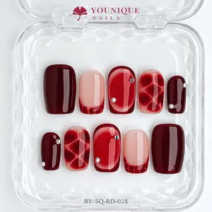 Younique Nails | 10PCS 100% Handmade Press-On Nails | Reusable Colorful Art acrylic stylish 3D