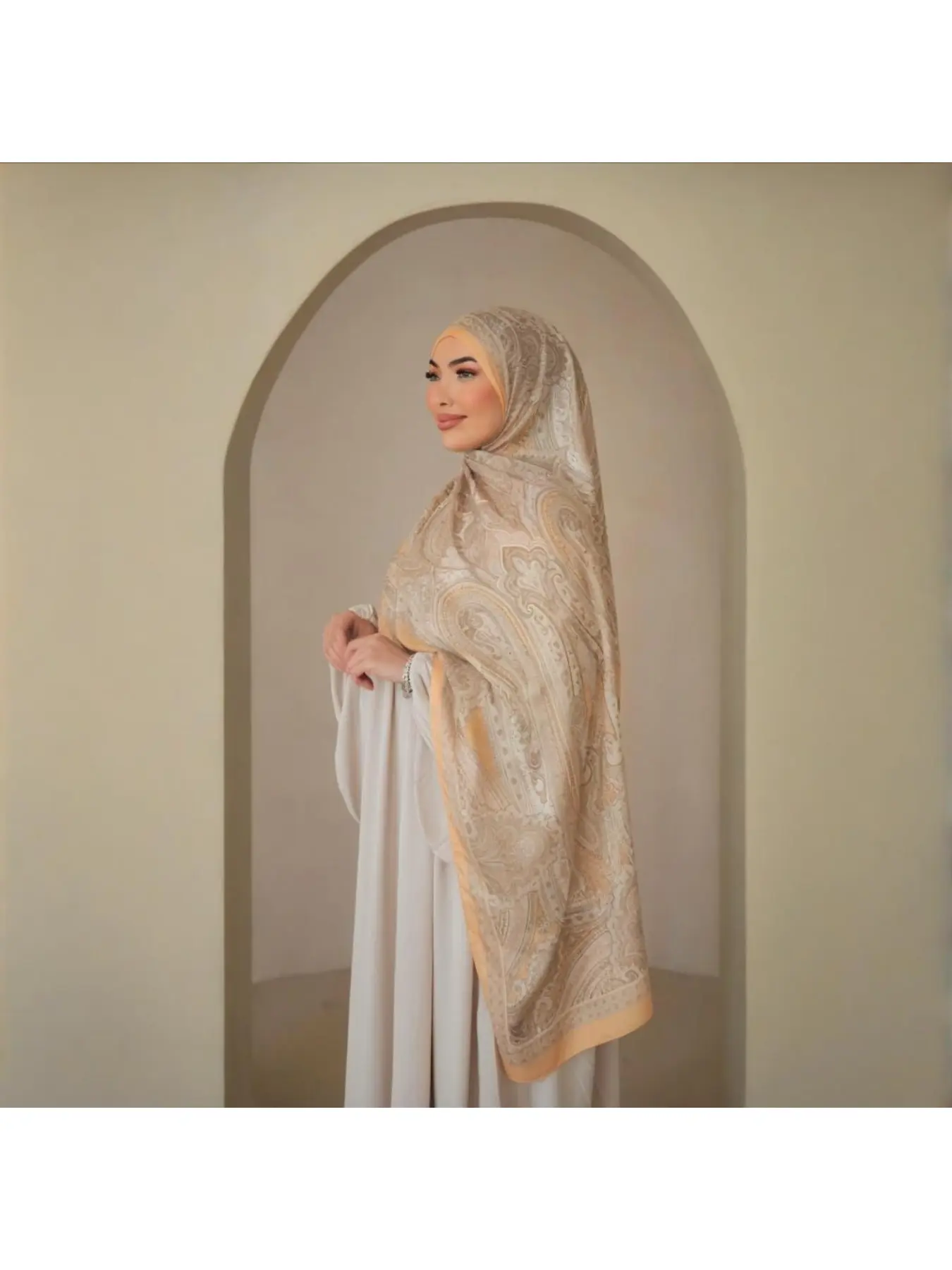 2025 Spring/Summer New Cashew Print Long Scarf, Popular Southeast Asian Ethnic Style Shawl Turban Hijab for Women