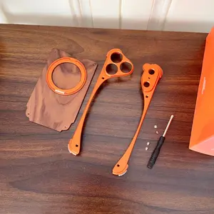 Phone Case Premium 17 Series Case Made of High-End Metal and Wood Hybrid Material Specifically Designed for iPhone Pro Max 16 Max Orange Titanium Frameless Design