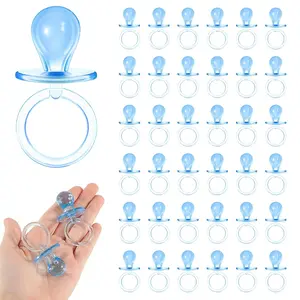 36 Pieces Acrylic Pacifiers for Baby Shower Games Boy, 2.5'' Baby Shower Pacifiers, Bulk Pacifier for Hunt Games