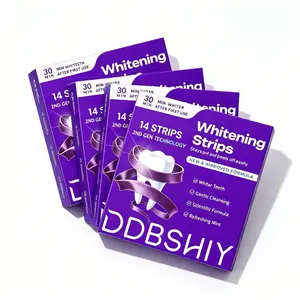 Multi-pack - Teeth Whitening Strips, Peroxide-Free - Non Sensitive Teeth Whitening - 7/21 Whitening Sessions - Purple Teeth Whitening Strips