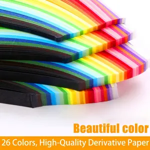 260 Sheets, 26 Colors, Thickened, Lengthened, Star Folding Paper, Lucky Star, Wish Star, Pentagram Folding Paper, Creative Decorative Gift, Drawing Paper Craft, Art Drawing