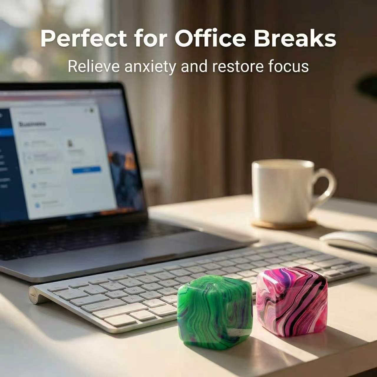 Stress Relief Toy Cube Maltose Squeeze Fun, Fashion RelaxationToy, Ideal Stress Reduction and Mood Boost Gift