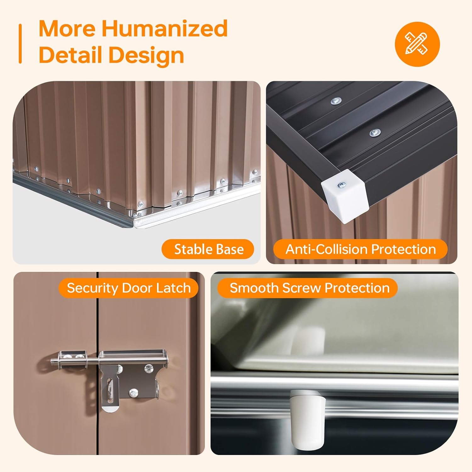 Aoxun 5x3 FT Compact Metal Storage Shed, Lockable Garden Tool Organizer with Sloping Roof for Small Spaces Aoxun 5x3 FT Compact Metal Storage Shed, Lockable Garden Tool Organizer with Sloping Roof for Small Spaces