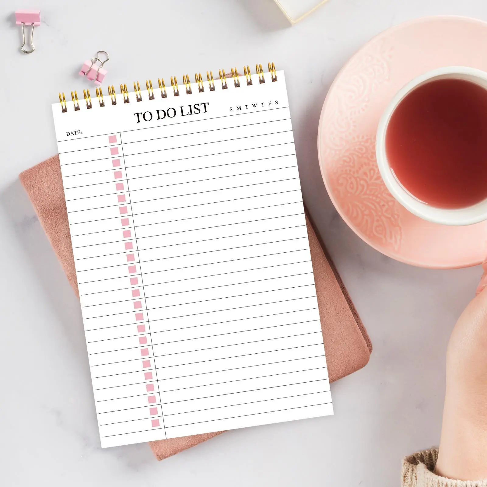 To Do List Notepad, Undated Goals and Daily Hourly Schedule Task Planning Monthly Budget Planner Tear-off Notepad, Planner Notebook, Suitable for Office, Home and School, Productivity Planner