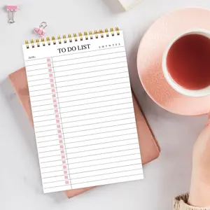 To Do List Notepad, Undated Goals and Daily Hourly Schedule Task Planning Monthly Budget Planner Tear-off Notepad, Suitable for Office, Home and School