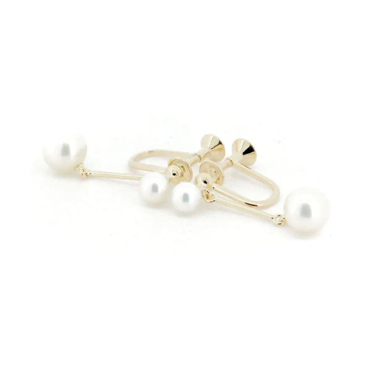 Mikimoto Pearl Au750 Earrings