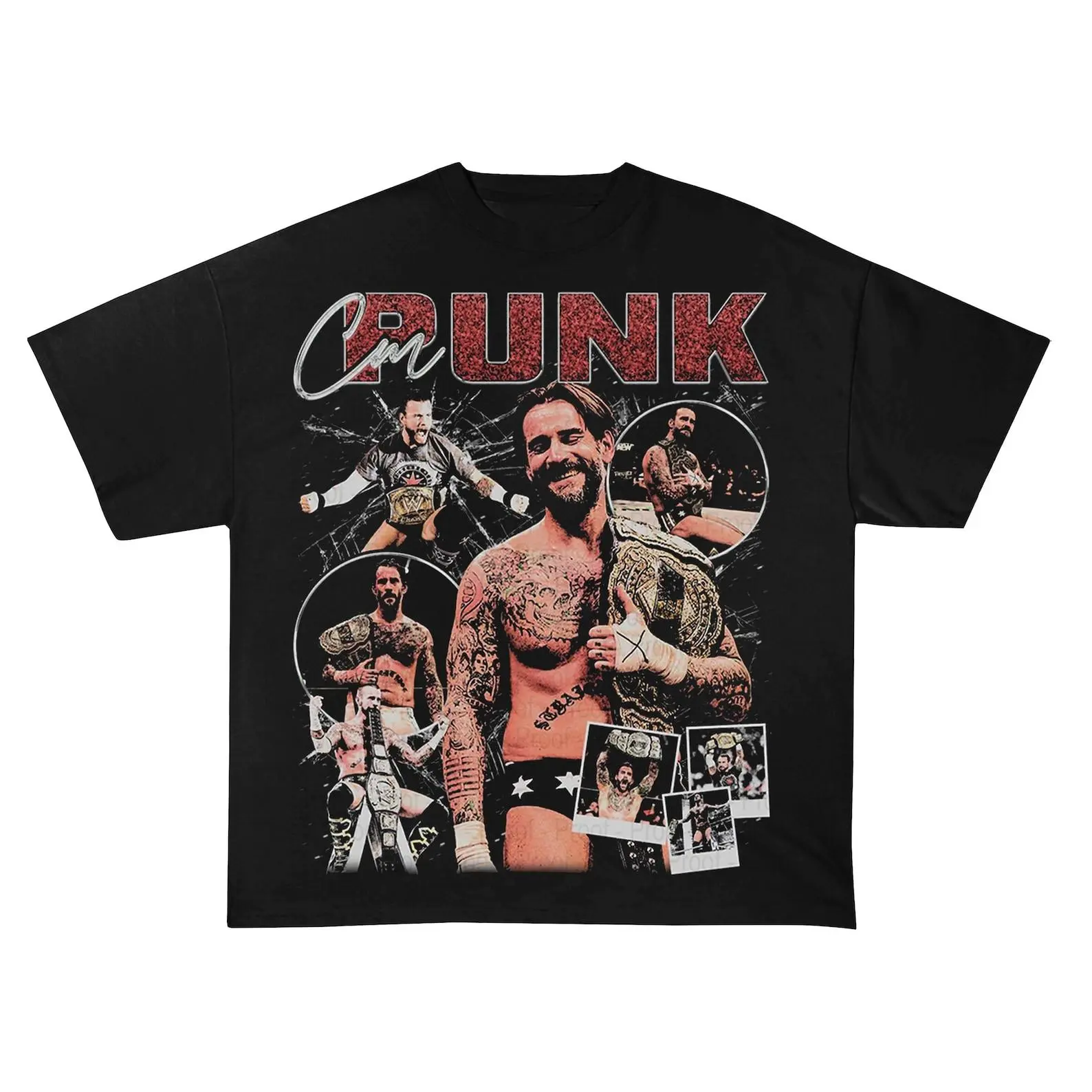 CM Punk 90s Vintage Bootleg T-shirt, CM Punk Merch, Wrestling Shirt, Sports T-shirt, For Men And Women
