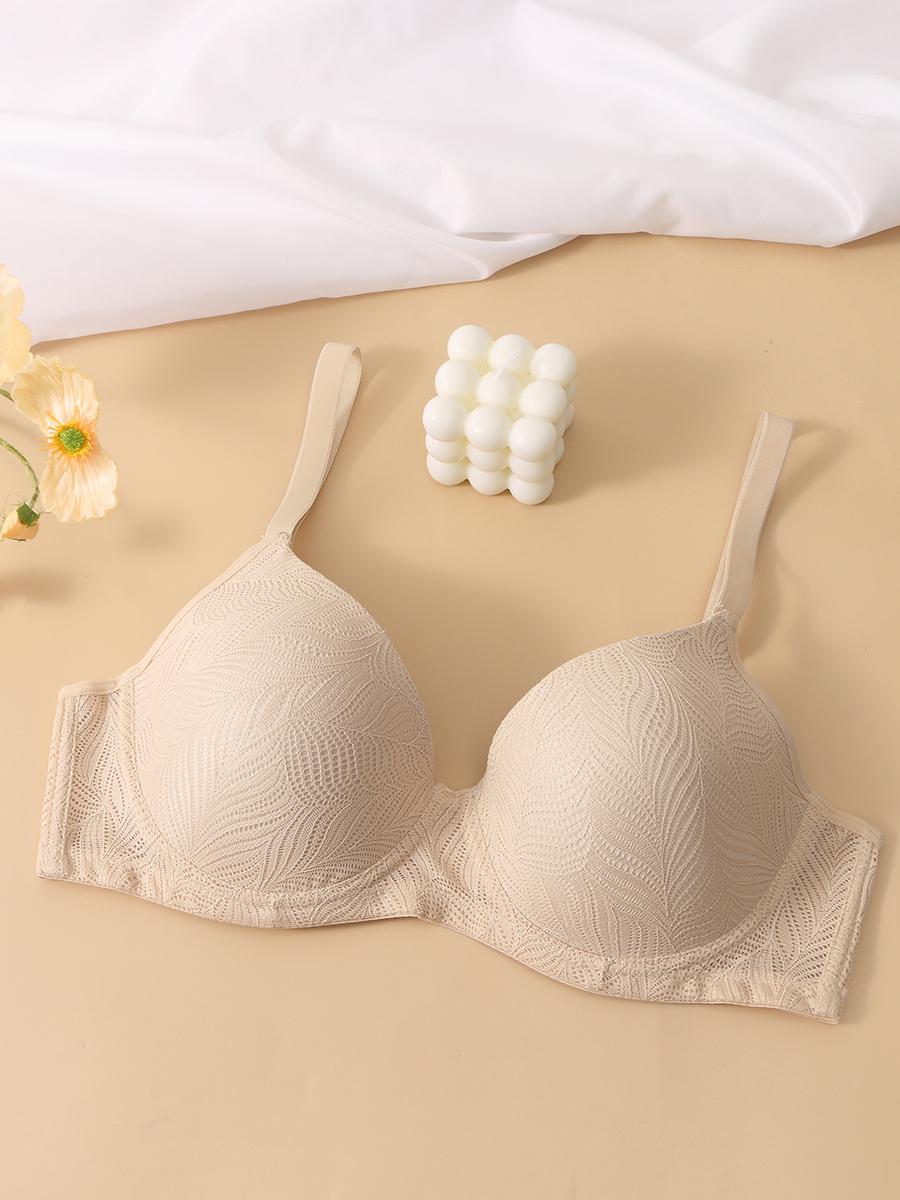 6pcs Solid Jacquard Underwire Bra Set - Luxurious,Seamless & Supportive - Adjustable, Push Up for EnhancedCleavage-Comfortable, Breathable Lingerie for Daily Wear- Women's Intimate Collection