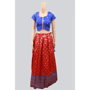 Exquisite Banarasi Pattu Lehenga with Kanchi Border and Blouse