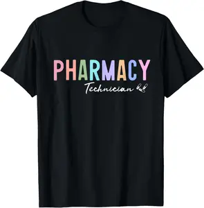 100% Cotton Pharmacy Technician Certified Pharm Tech T-Shirt
