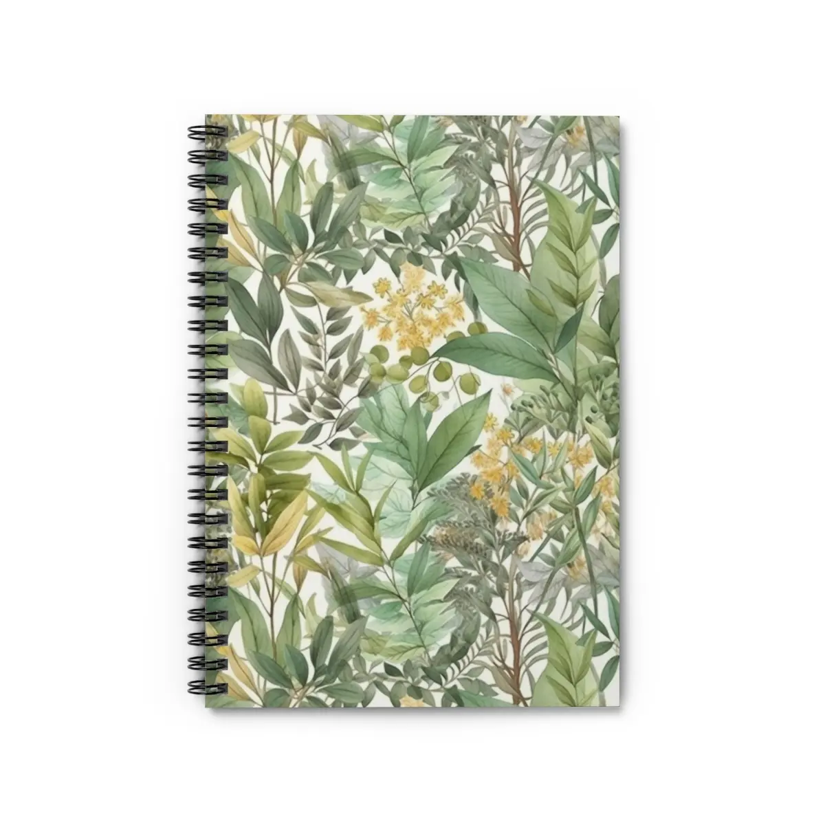 Jungle Leaves Spiral Notebook - Ruled Line