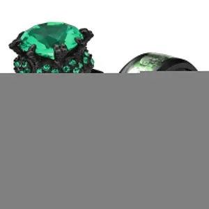 Skull Rings His And Hers Rings Couple Rings Skeleton Rings AAA Green Cz Womens Wedding Ring Punk Ring