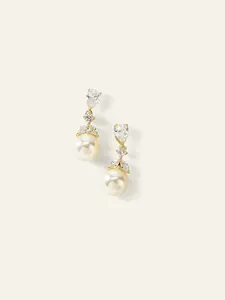 Azazie Ocean Pearl Earrings Romantic Dainty Drop Bridal Wedding Ceremony Bridesmaid Jewelry