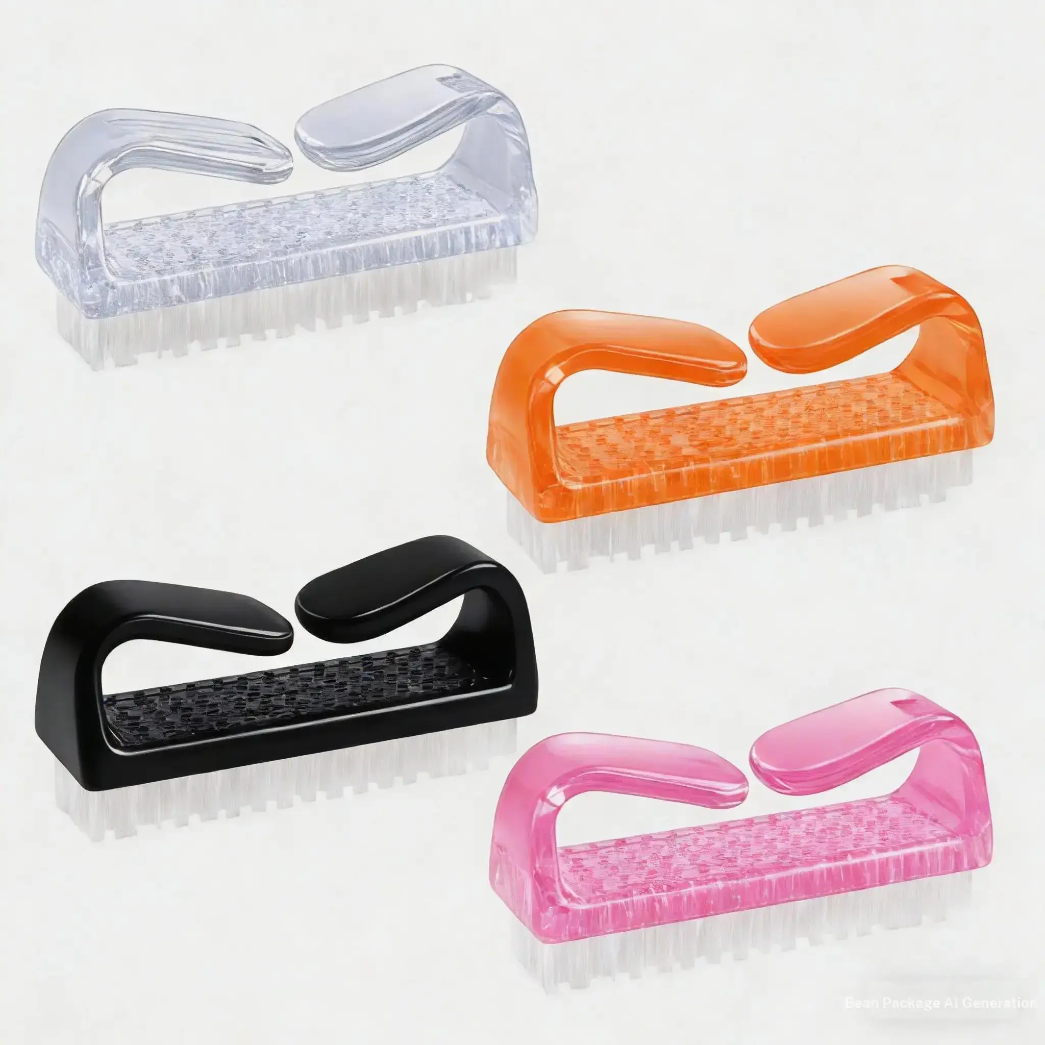 4 Pack Nail Brush Set - Manicure Fingernail Brush, Nail Care Product Nail Care Tool Handle Grip Brushes Bristle Cleaner Hand Scrub Foot Scrubber Cleaning Brush Kit for Toes, Shower,Garden,Pet, for kids & Women & Men, Cleansing