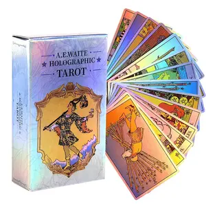 78 Cards Classic Rider-Waite Tarot Deck with Holographic Flash Cards, Perfect Gift for Beginners and Tarot Enthusiasts