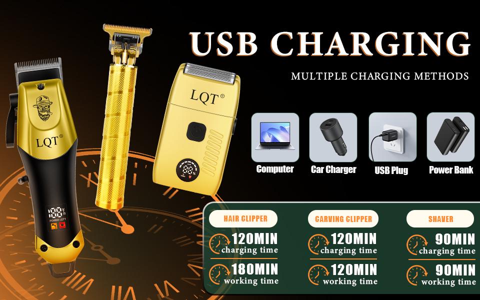 Men's wireless USB charging electric shaver, personal care small tool,mechon clipper  home hairdressing tool, barber tool, household hair clipper Water Proof