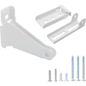 Reinforced Storm Door Closer Bracket Kit, Heavy-Duty Screen Door Closer Replacement Part for Andersen, Emco, Larson & Pella 40201 Door Repair Kits, Protecting Doors from  Wind  (White)